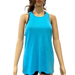 Karma sleeveless top, activewear tank, yoga, gym apparel open-back cover up XS